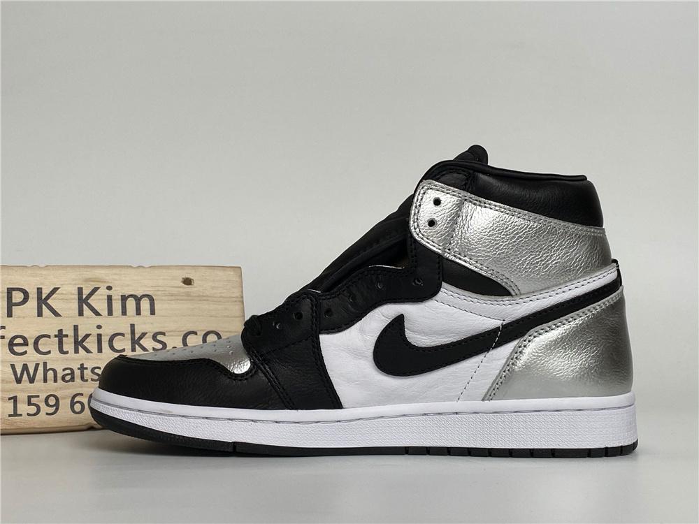 Pk god air Jordan 1 OG retro silver toe retail materials ready on March 10th